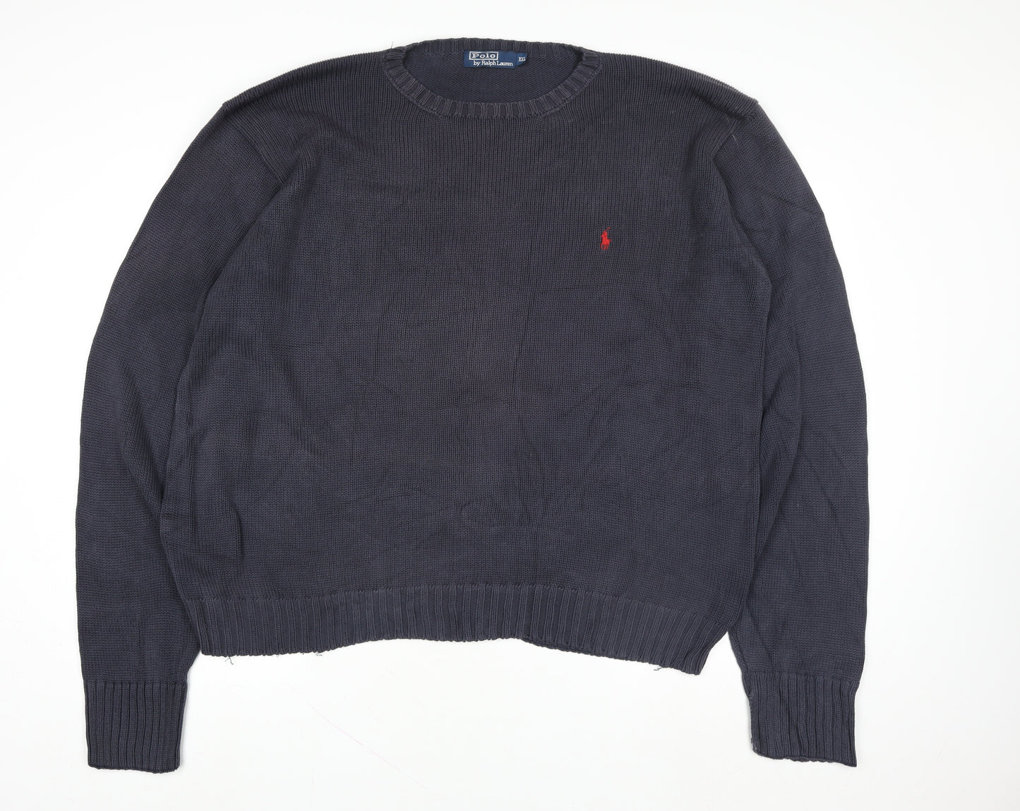Ralph Lauren Men’s Blue 2XL Cotton Crew Neck Pullover Jumper