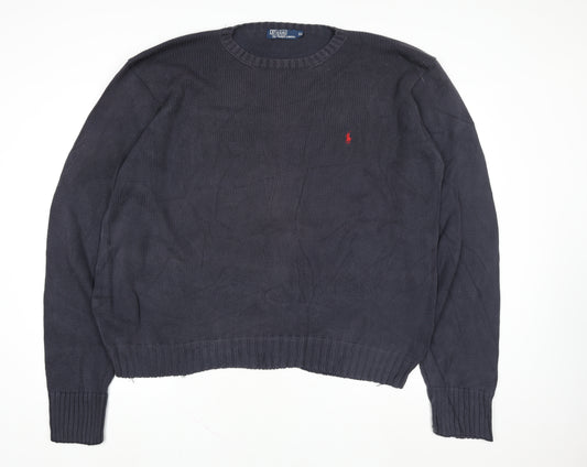 Ralph Lauren Men’s Blue 2XL Cotton Crew Neck Pullover Jumper