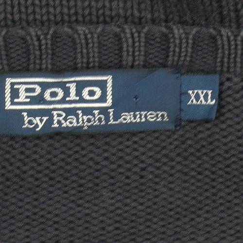 Ralph Lauren Men’s Blue 2XL Cotton Crew Neck Pullover Jumper