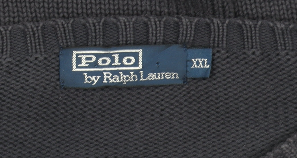 Ralph Lauren Men’s Blue 2XL Cotton Crew Neck Pullover Jumper