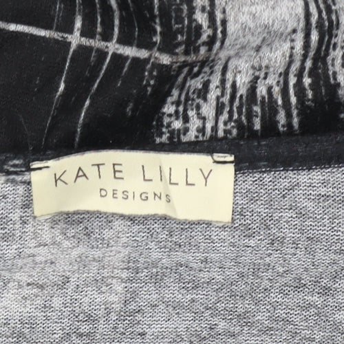 Kate Lilly Designs Women’s Black 3/4 Sleeve Tunic Blouse Size 14