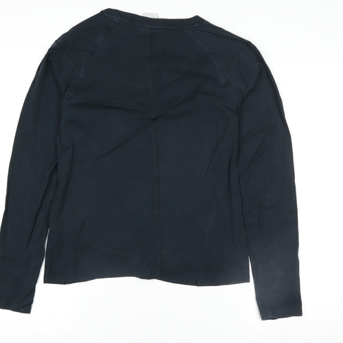 Nike Women's Black Long Sleeve Cotton Crew Neck Top M