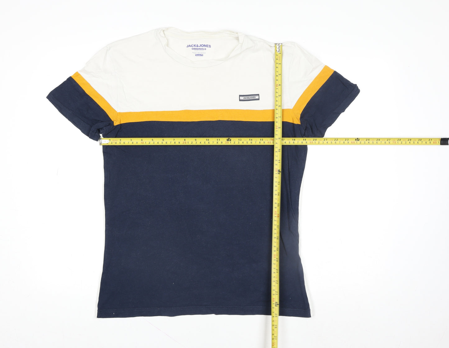 Jack & Jones Mens Multicoloured Cotton Crew Neck T-Shirt Size M