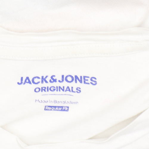 Jack & Jones Mens Multicoloured Cotton Crew Neck T-Shirt Size M