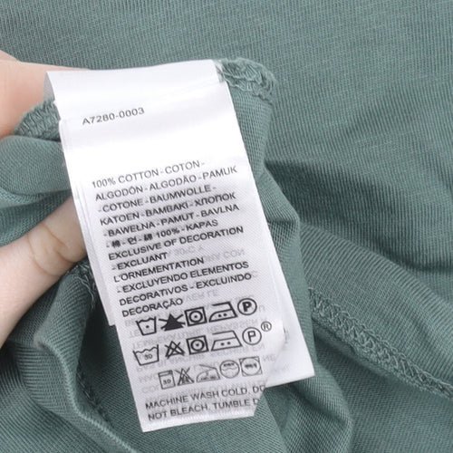 Levi's Men's Green V-Neck Cotton Short Sleeve T-Shirt Size S
