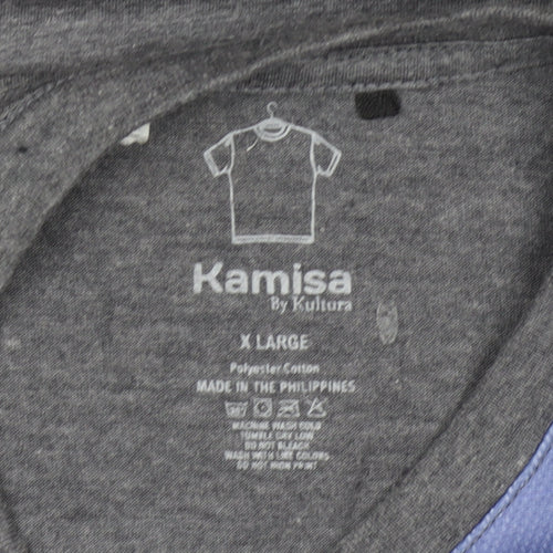 Kamisa By Kultura Men's Multicoloured Floral Explore Philippines Graphic T-Shirt XL