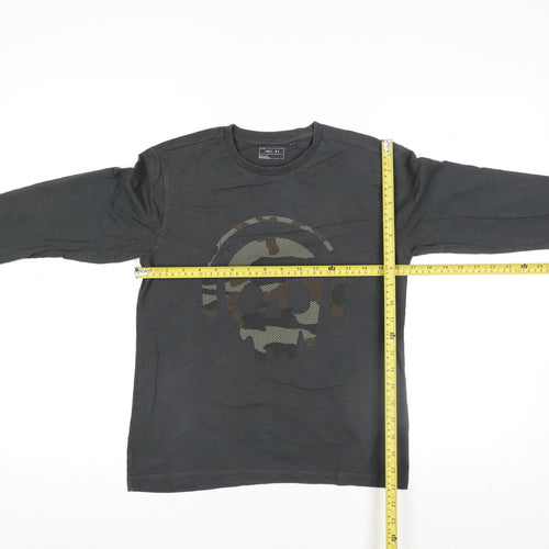 Next Boys Black Long Sleeve Skull Graphic Cotton T-Shirt 11 Years