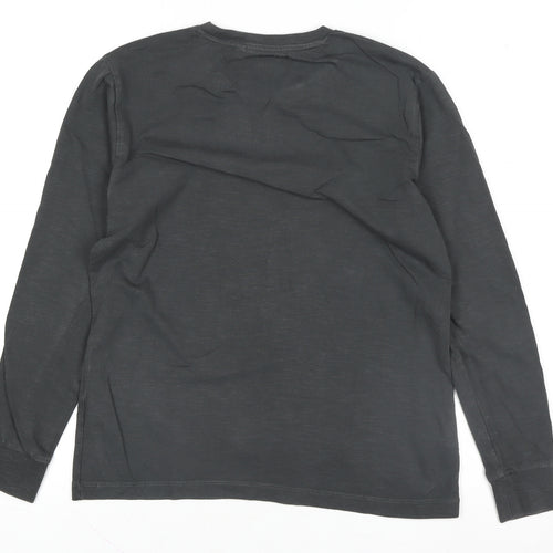 Next Boys Black Long Sleeve Skull Graphic Cotton T-Shirt 11 Years