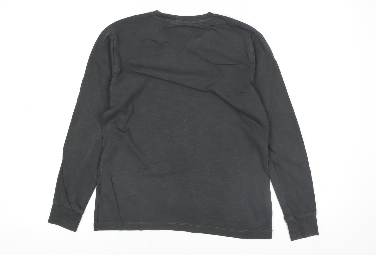Next Boys Black Long Sleeve Skull Graphic Cotton T-Shirt 11 Years