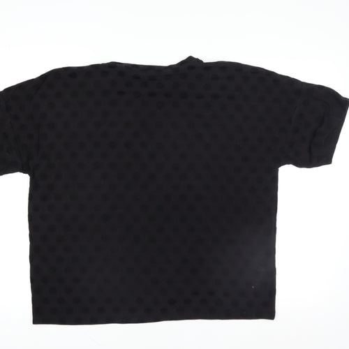 Next Womens Black Polka Dot Short Sleeve T-Shirt Size 16