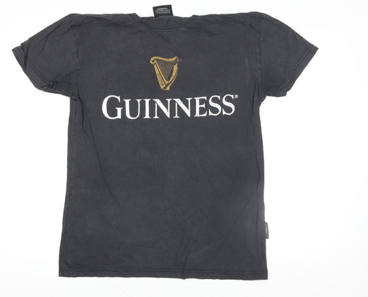 Guinness Men's Black Graphic Cotton Short Sleeve T-Shirt Size S