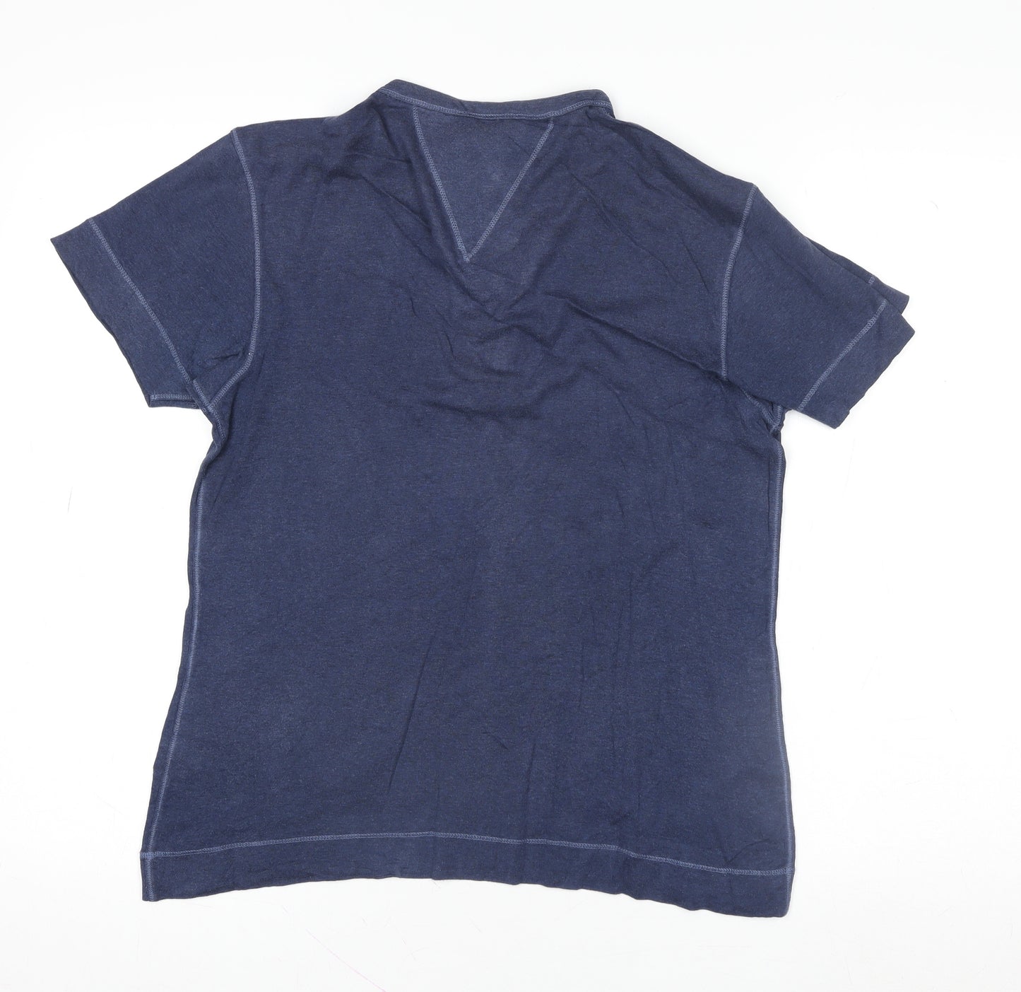 Ben Sherman Men’s Blue XS Cotton Short Sleeve Henley Polo Shirt