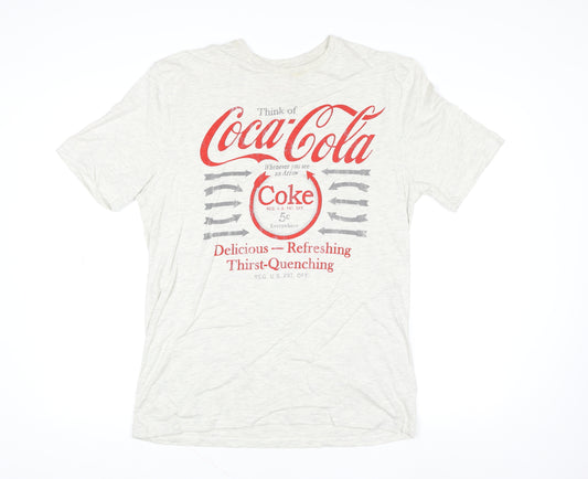 TU Women’s Grey Coca-Cola Graphic T-Shirt Size M Short Sleeve Cotton