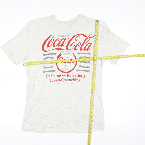 TU Women’s Grey Coca-Cola Graphic T-Shirt Size M Short Sleeve Cotton