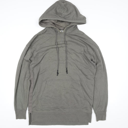 New Look Men Grey Pullover Hoodie Small Regular Fit