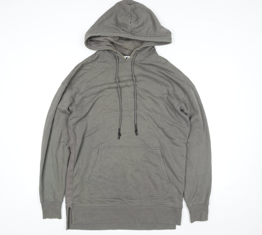 New Look Men Grey Pullover Hoodie Small Regular Fit