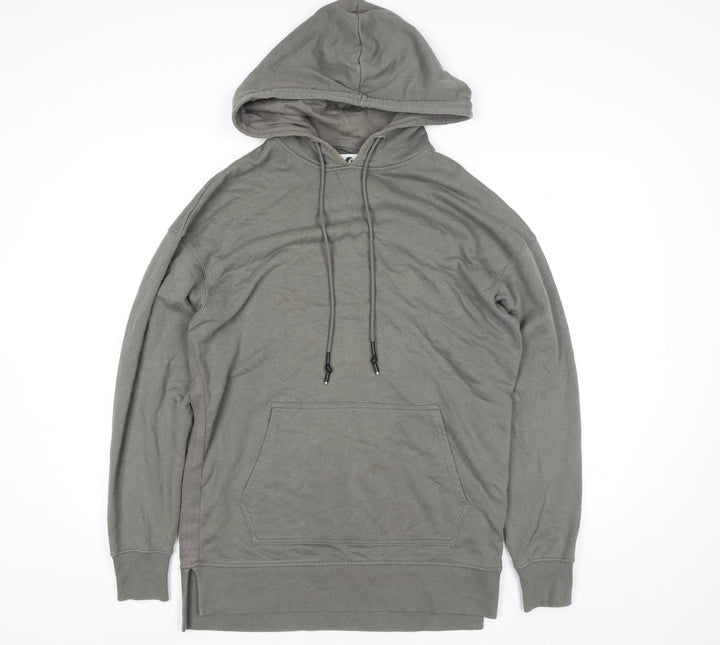 New Look Men Grey Pullover Hoodie Small Regular Fit