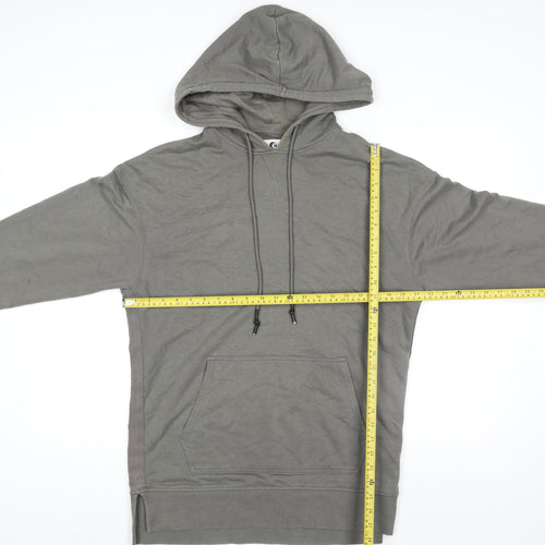 New Look Men Grey Pullover Hoodie Small Regular Fit