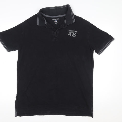 Lambretta Men’s Black 2XL Polo Shirt Short Sleeve Cotton Classic Fit