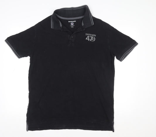 Lambretta Men’s Black 2XL Polo Shirt Short Sleeve Cotton Classic Fit