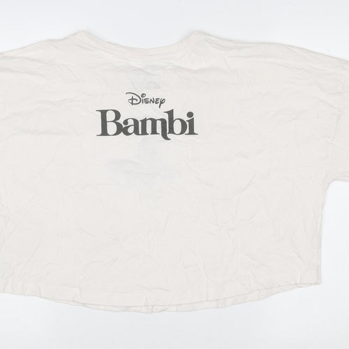 Primark Women Ivory Disney Bambi T-Shirt Nightshirt L Cotton