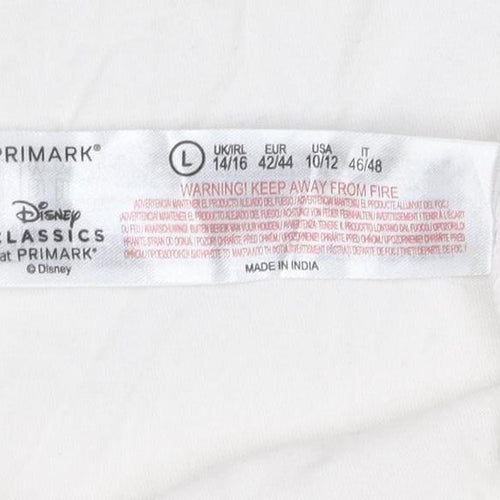 Primark Women Ivory Disney Bambi T-Shirt Nightshirt L Cotton