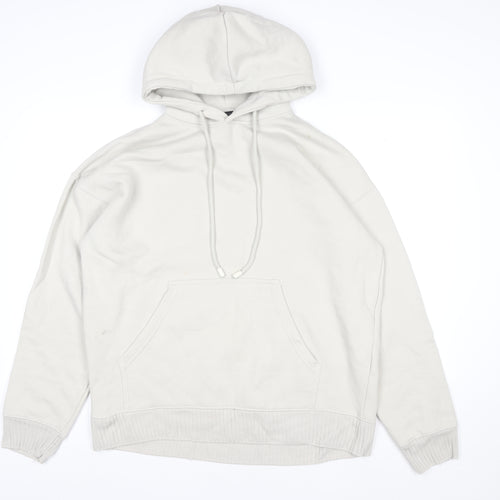 Zara Women Beige Pullover Hoodie Size S Cotton Blend Casual