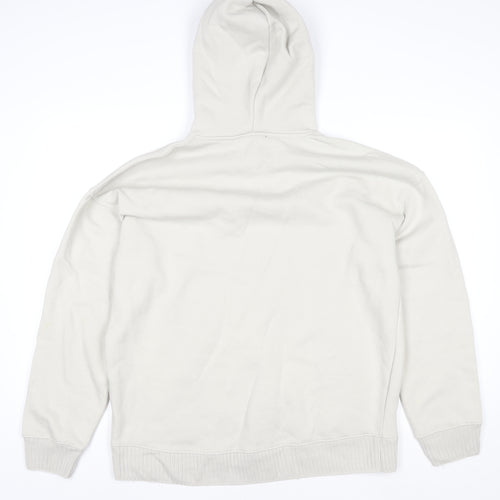 Zara Women Beige Pullover Hoodie Size S Cotton Blend Casual