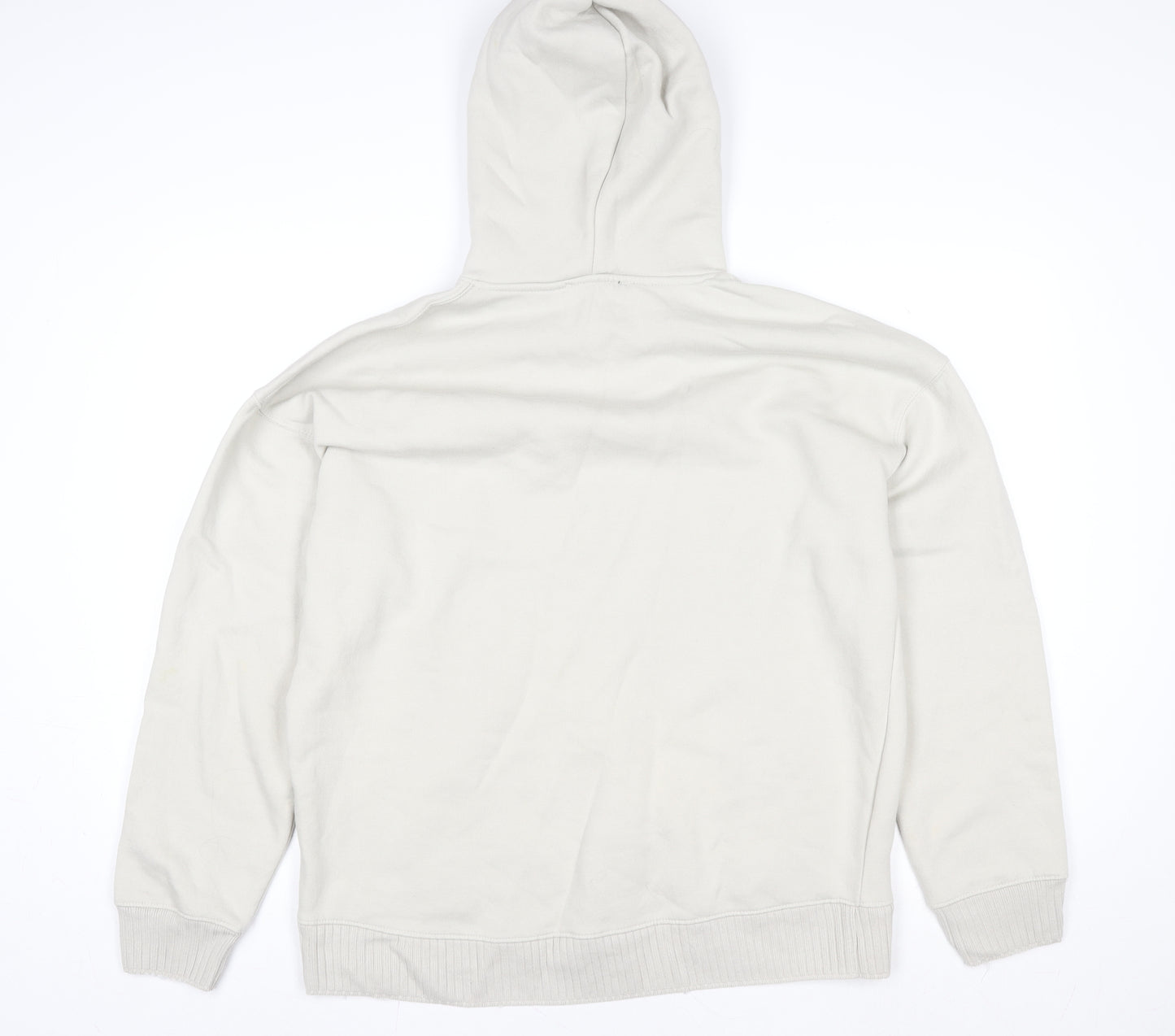 Zara Women Beige Pullover Hoodie Size S Cotton Blend Casual