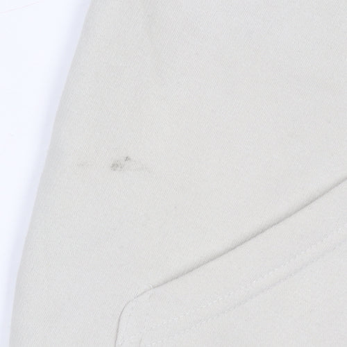 Zara Women Beige Pullover Hoodie Size S Cotton Blend Casual