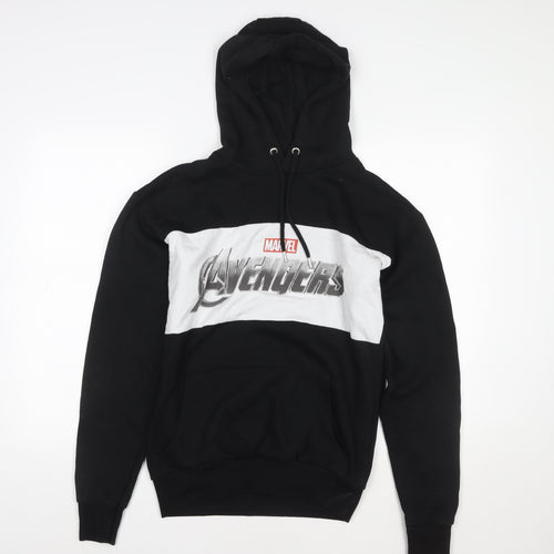 Primark Men’s Black Avengers Hoodie Small Pullover Graphic Print