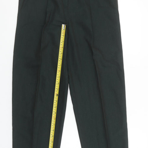 Laura Ashley Womens Black Pure Wool High Waist Pleated Tapered Trousers UK 10