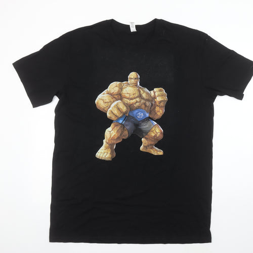 AS Colour Men's Black The Thing Marvel Graphic T-Shirt XL Cotton