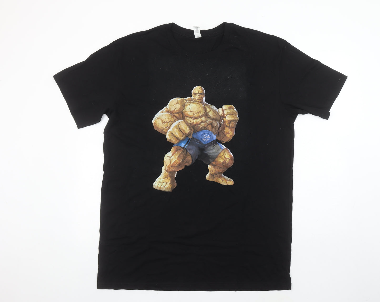 AS Colour Men's Black The Thing Marvel Graphic T-Shirt XL Cotton
