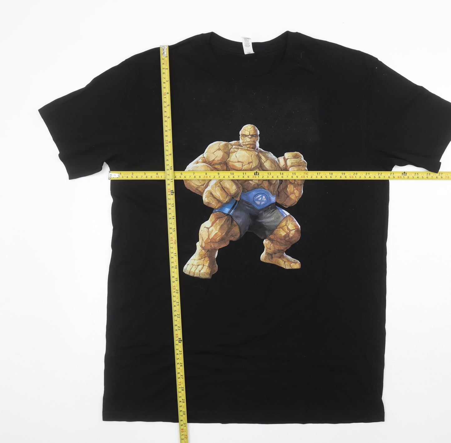 AS Colour Men's Black The Thing Marvel Graphic T-Shirt XL Cotton