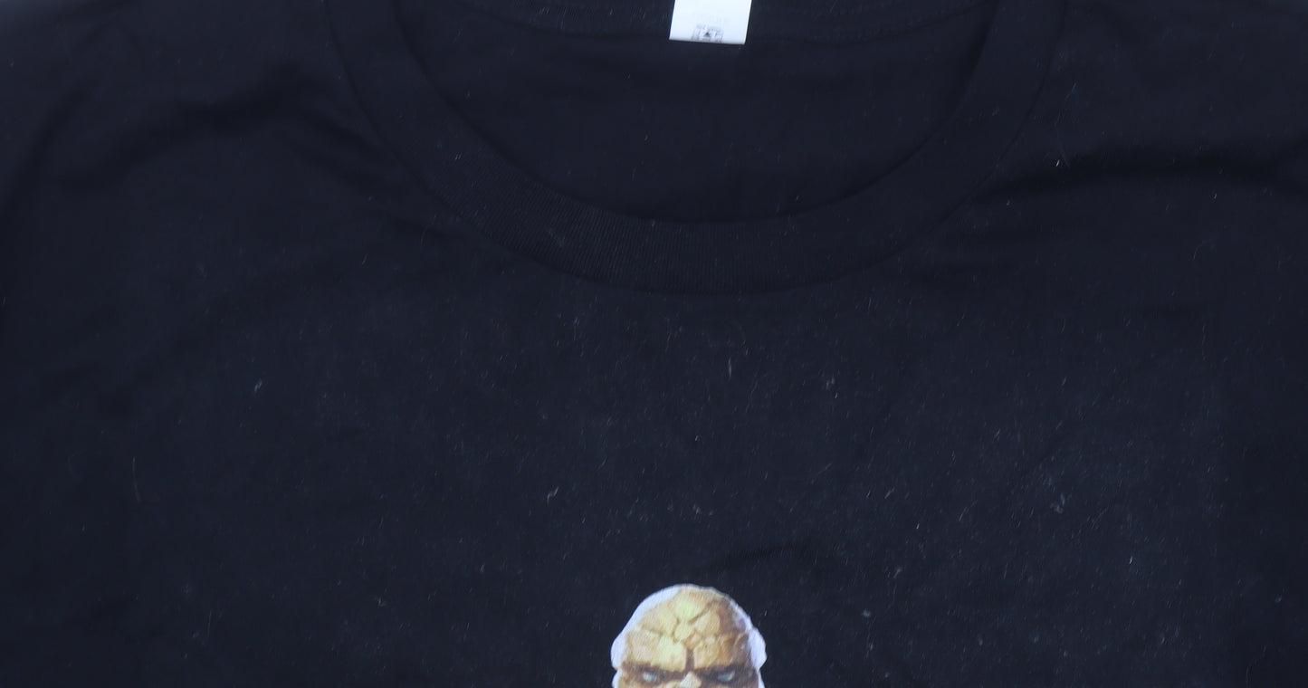 AS Colour Men's Black The Thing Marvel Graphic T-Shirt XL Cotton