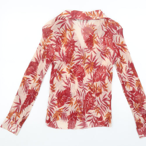 Bella Moda Womens Multicoloured Floral Chiffon Blouse Size 12