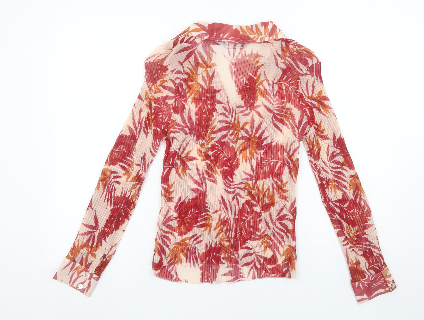 Bella Moda Womens Multicoloured Floral Chiffon Blouse Size 12