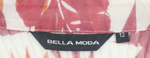 Bella Moda Womens Multicoloured Floral Chiffon Blouse Size 12