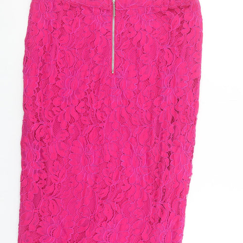 Gallery Women’s Pink Lace Pencil Skirt Size 12 Floral Formal