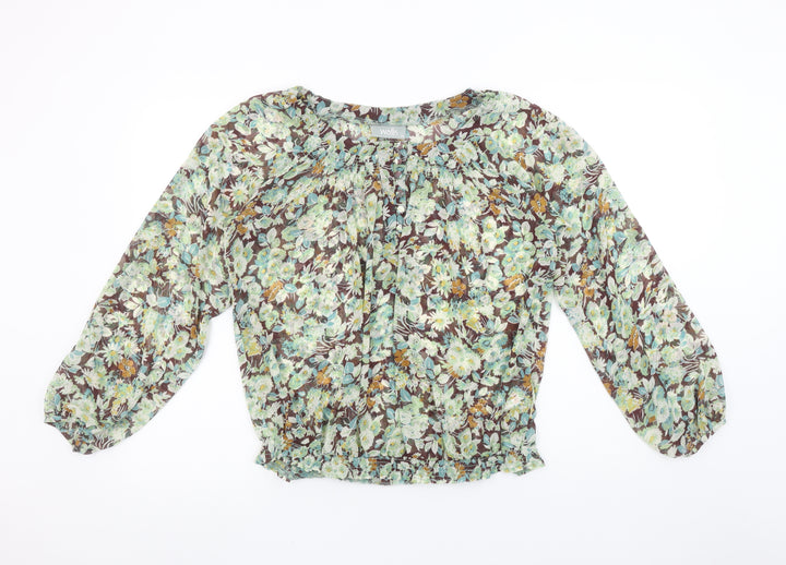 Wallis Women’s Multicoloured Floral Chiffon Tunic Blouse M