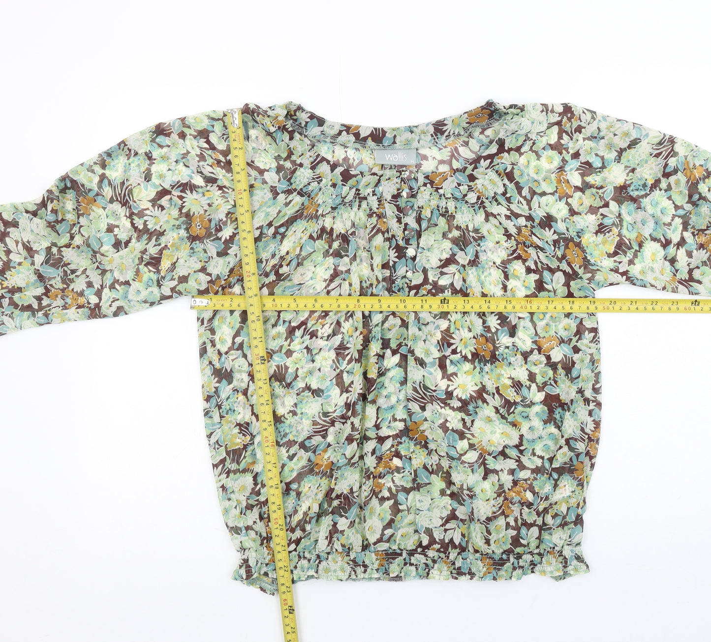 Wallis Women’s Multicoloured Floral Chiffon Tunic Blouse M