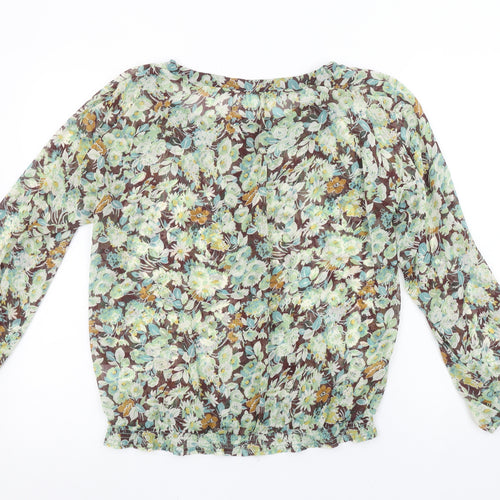 Wallis Women’s Multicoloured Floral Chiffon Tunic Blouse M