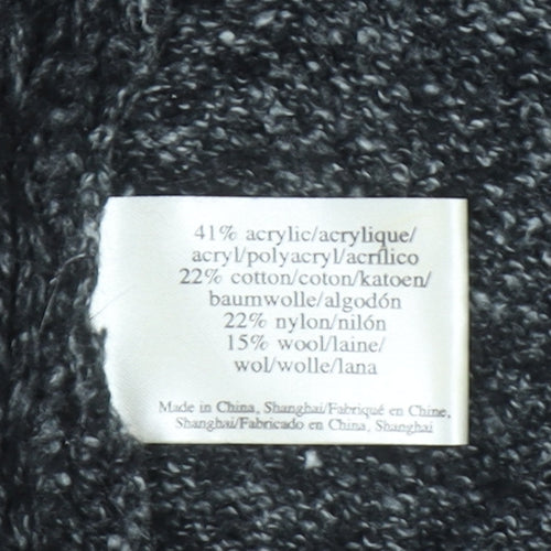 Laura Ashley Women's Grey Ruffle Open Knit Cardigan UK 10