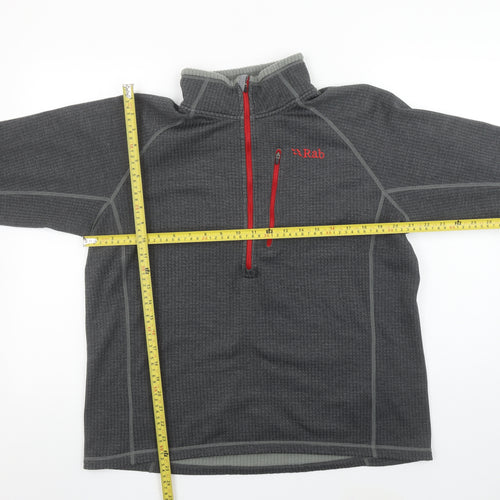 Rab Mens XL Grey 1/4 Zip Fleece Pullover Sweatshirt Outdoor Hiking
