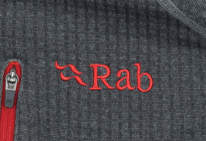 Rab Mens XL Grey 1/4 Zip Fleece Pullover Sweatshirt Outdoor Hiking