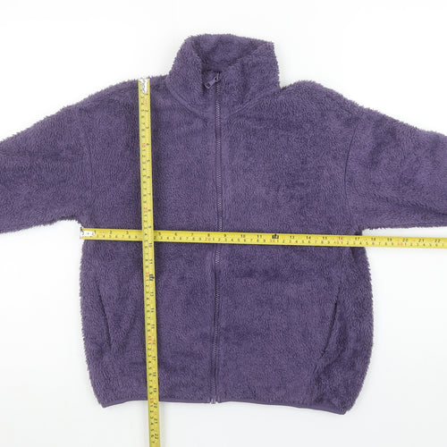 Uniqlo Women Purple Fleece Full Zip Jacket Size 2XS