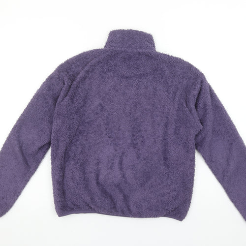 Uniqlo Women Purple Fleece Full Zip Jacket Size 2XS