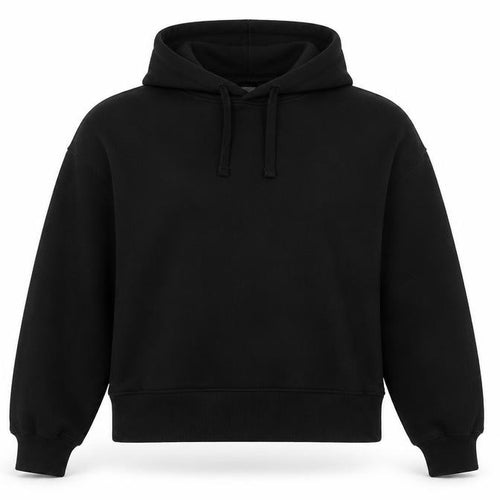 Pull&Bear Women's Black Medium Pullover Hoodie Sweatshirt