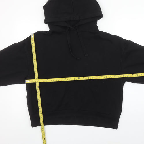 Pull & Bear Women's Black Medium Pullover Hoodie Sweatshirt